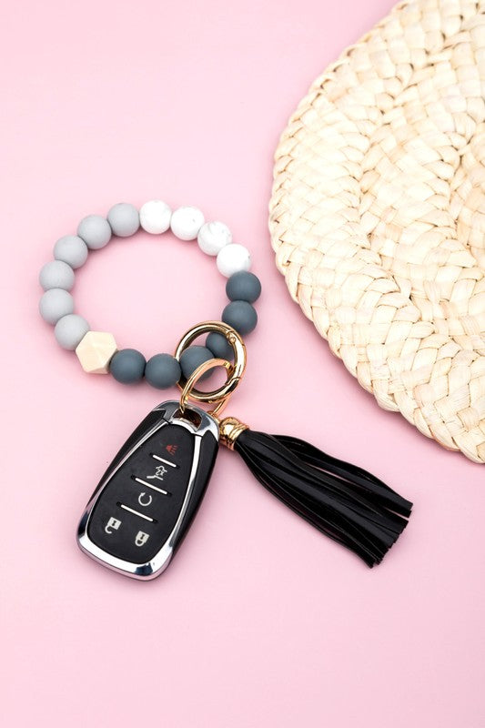 Color Block- Key Ring Bracelet