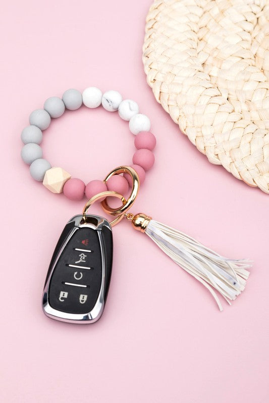 Color Block- Key Ring Bracelet