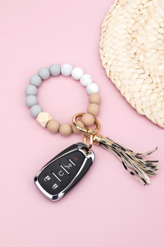 Color Block- Key Ring Bracelet