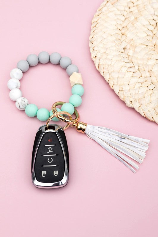 Color Block- Key Ring Bracelet