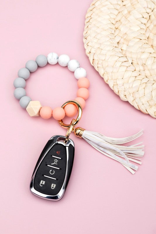 Color Block- Key Ring Bracelet