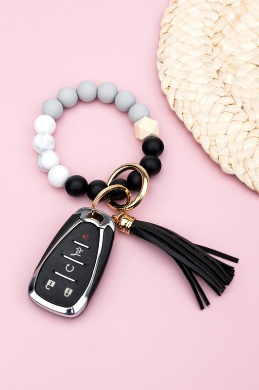 Color Block- Key Ring Bracelet
