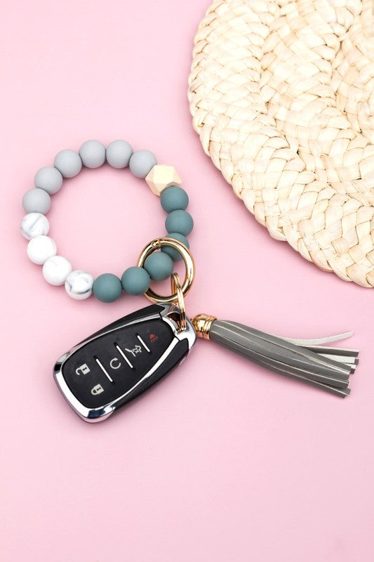 Color Block- Key Ring Bracelet