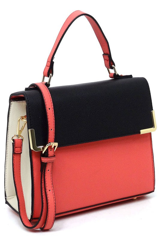 Ariel - Colorblock Satchel