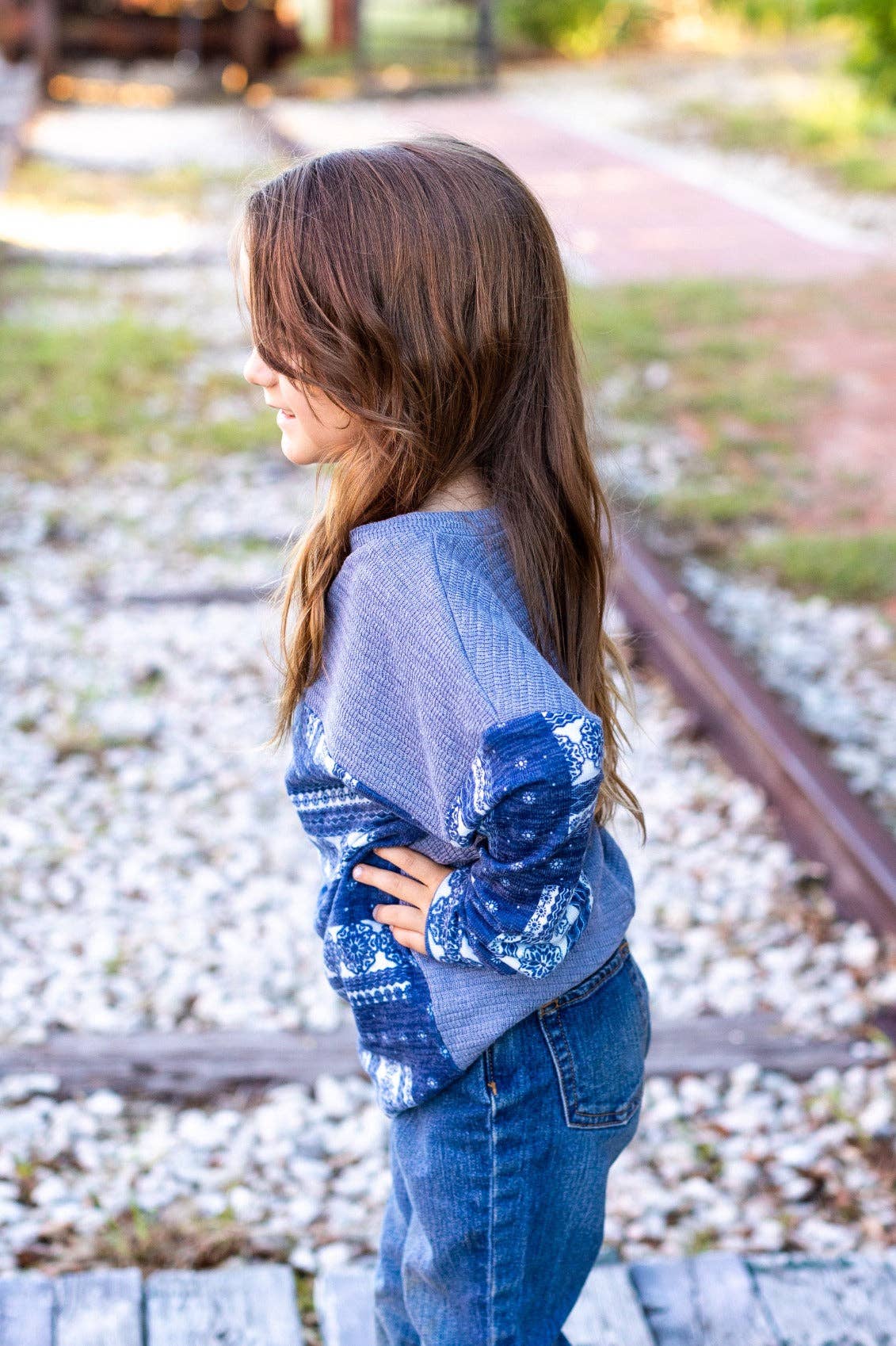 Girls Sweetly Thinking Henley Shirt