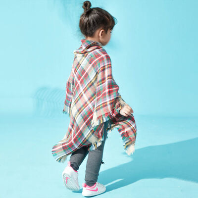 Plaid Girl's Shawl