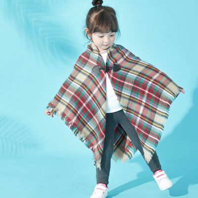 Plaid Girl's Shawl