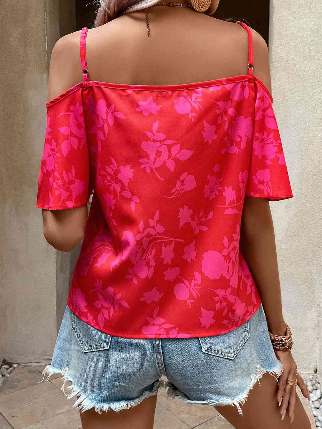 Open Shoulder Flare Shirt