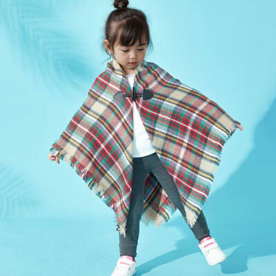 Plaid Girl's Shawl