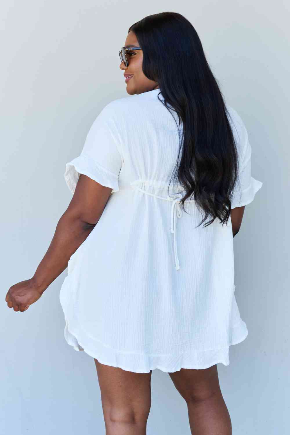 Ruffled Out Dress - White