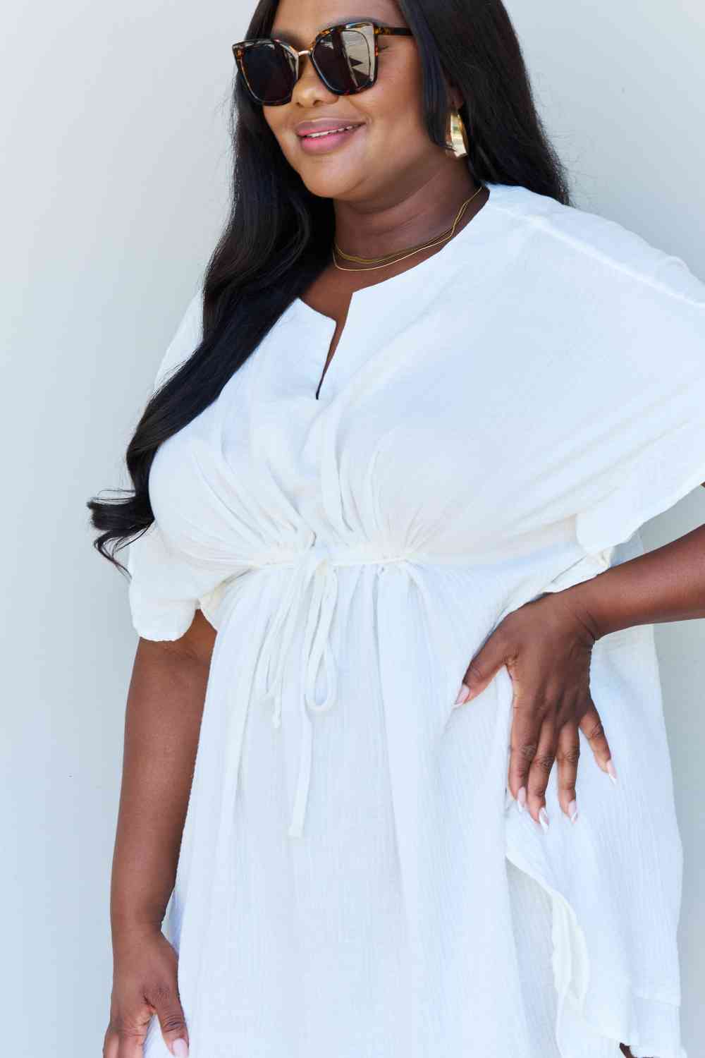 Ruffled Out Dress - White